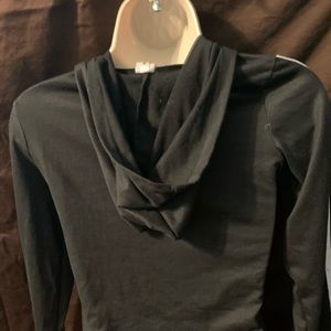 Black cropped hoodie